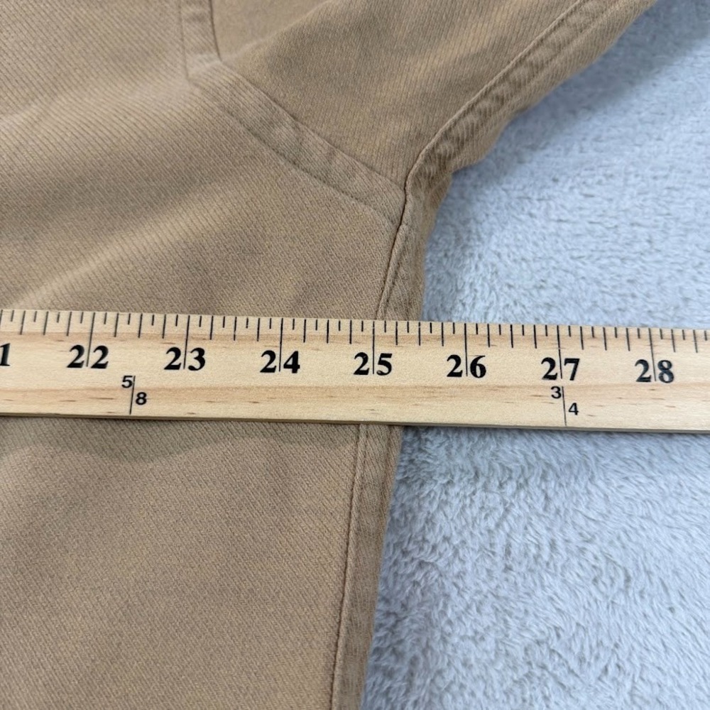 Brooks Brothers 1818 Flannel Shirt Mens XL Wool Blend Collar Elbow Patches Beige - Picture 5 of 8